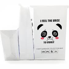 10 Reusable Vomit Bags with Emoji Design